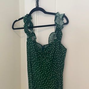 Reformation midi dress with ruffle sleeves!